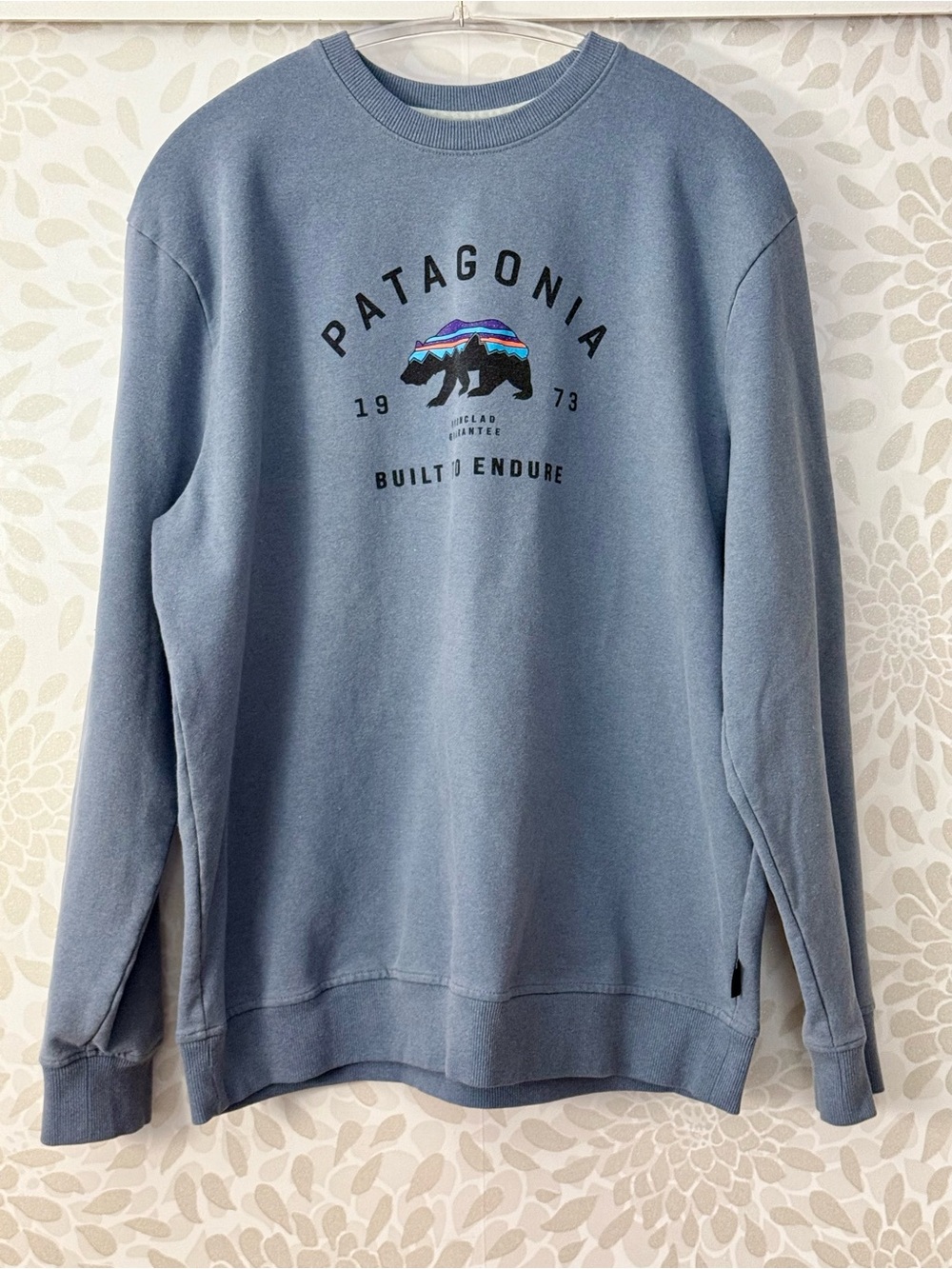 Patagonia Men’s L Light Blue Uprisal Crew Logo Pullover Crewneck Sweatshirt